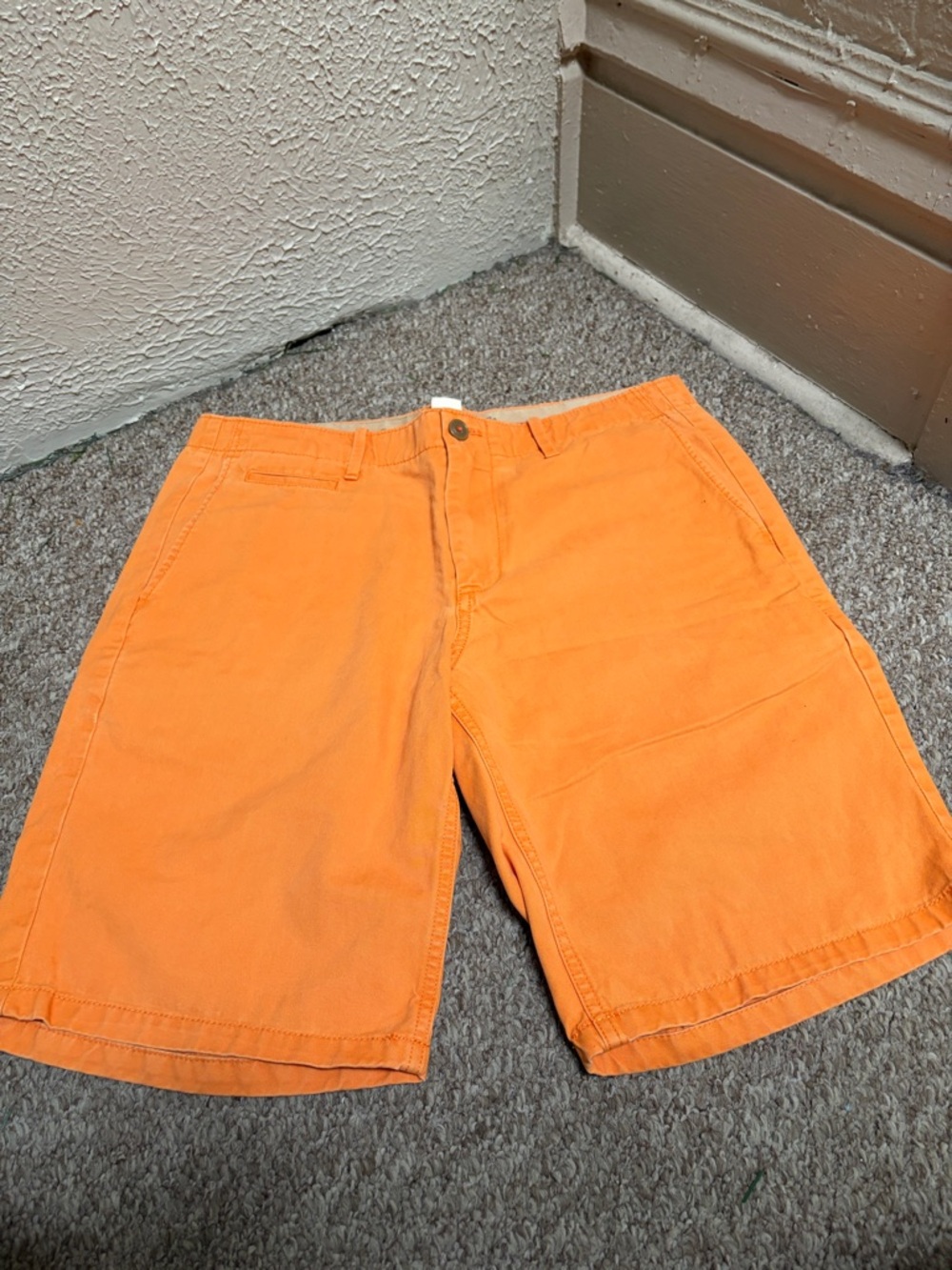 GAP Bright Orange Flat-Front Men's Shorts